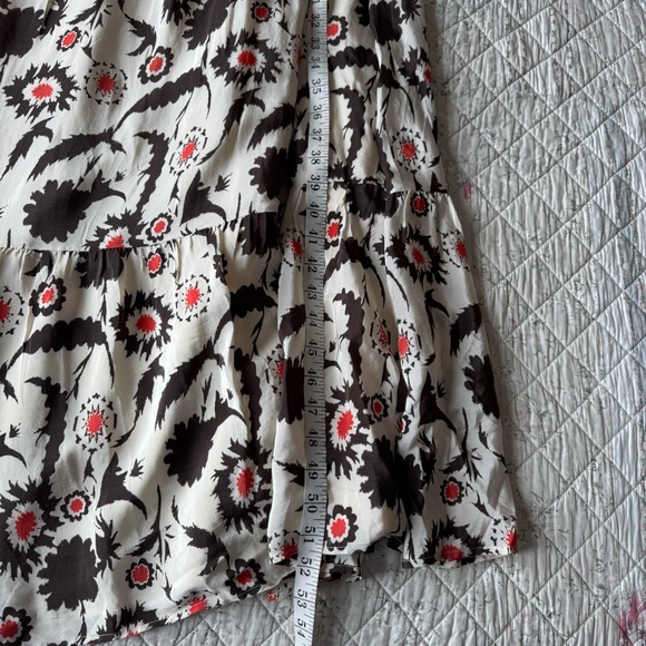 ba&sh Floral Print Midi Dress - Cream and Brown Size US 8 - Picture 9 of 13